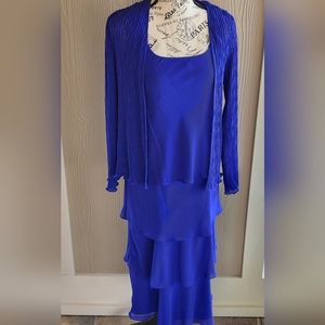 Patra Blue Tiered 2 pc Dress